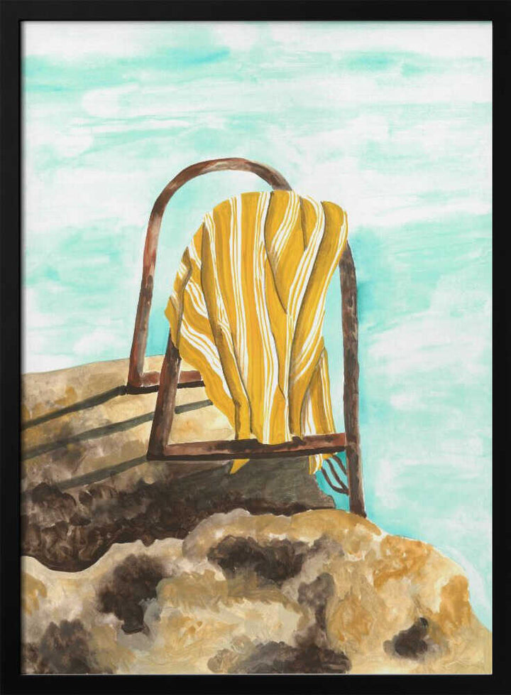 Coastal Beach Towel - Stretched Canvas, Poster or Fine Art Print - I Heart Wall Art - Poster Print, Canvas Print or Framed Art Print
