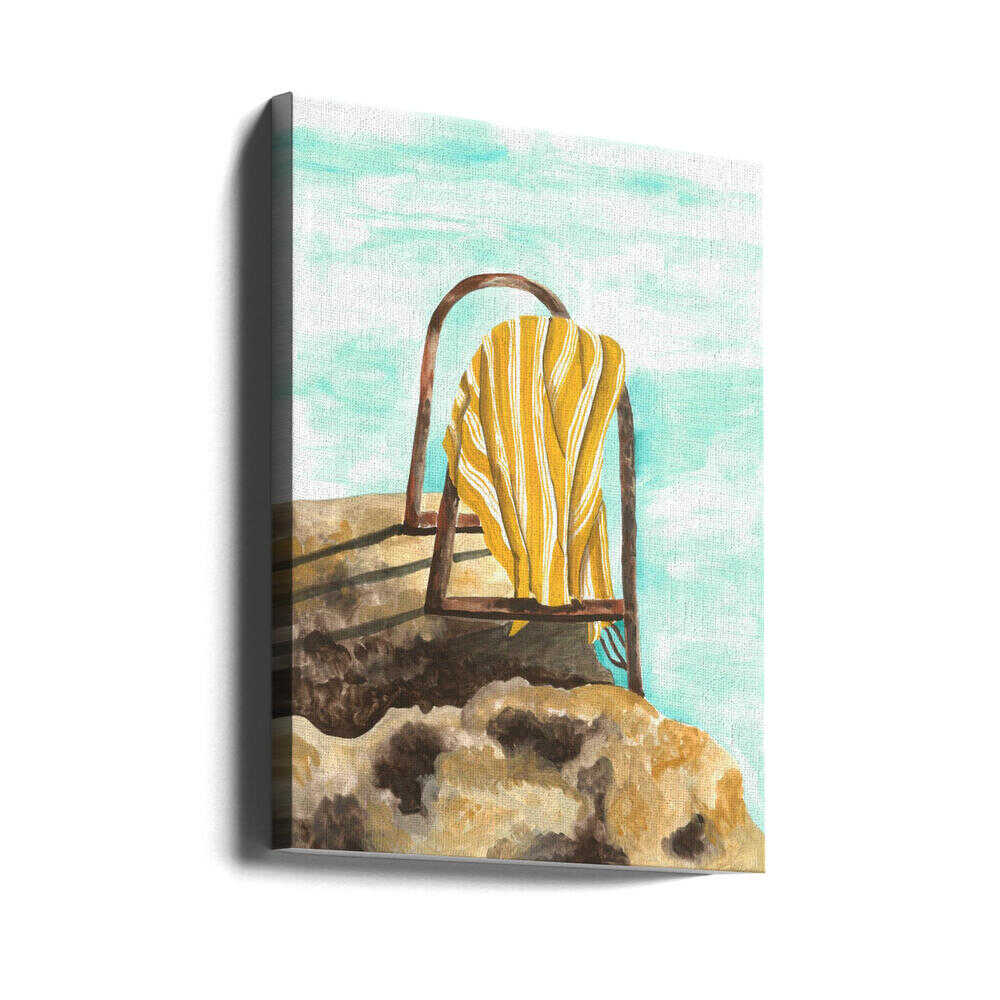 Coastal Beach Towel - Stretched Canvas, Poster or Fine Art Print - I Heart Wall Art - Poster Print, Canvas Print or Framed Art Print