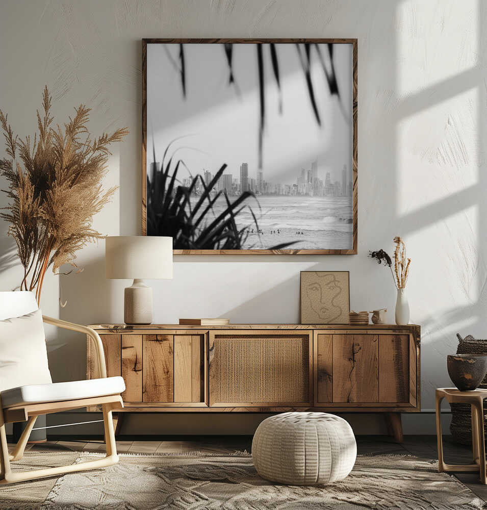 Coastal City Waves - Stretched Canvas, Poster or Fine Art Print by Angela Hawkey - I Heart Wall Art - Poster Print, Canvas Print or Framed Art Print