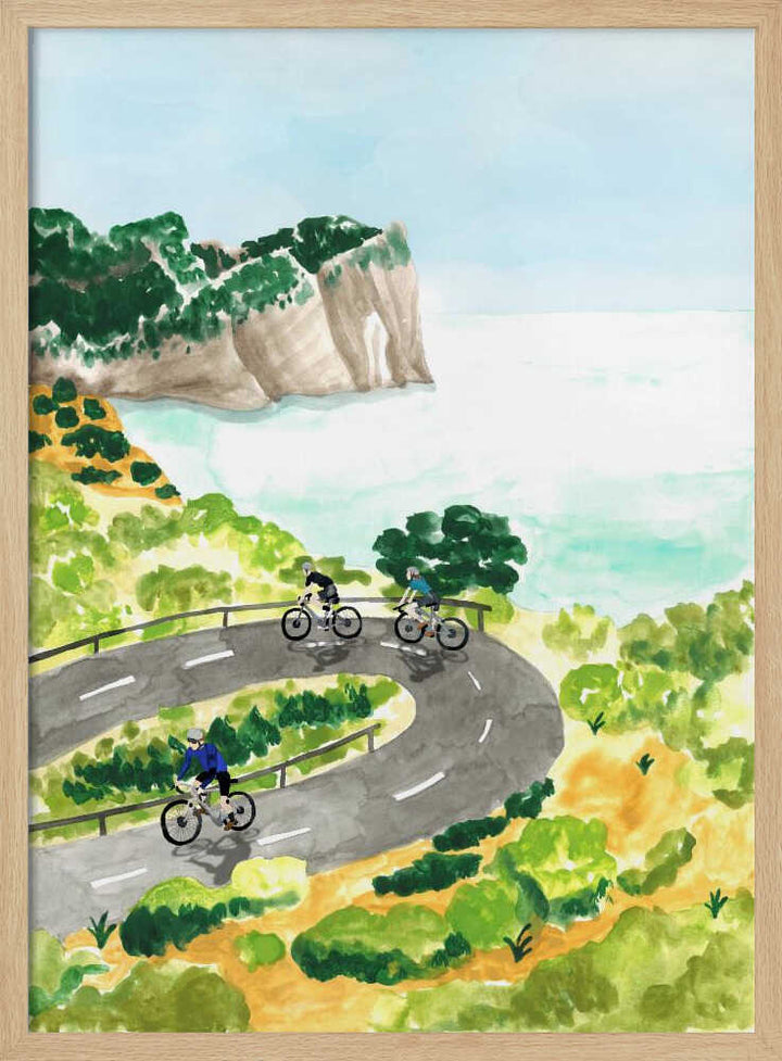 Coastal Cycling Adventure - Stretched Canvas, Poster or Fine Art Print - I Heart Wall Art - Poster Print, Canvas Print or Framed Art Print