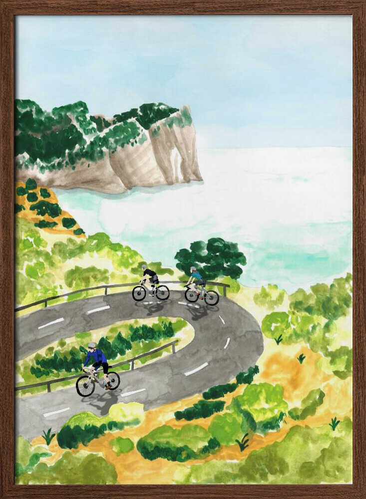 Coastal Cycling Adventure - Stretched Canvas, Poster or Fine Art Print - I Heart Wall Art - Poster Print, Canvas Print or Framed Art Print