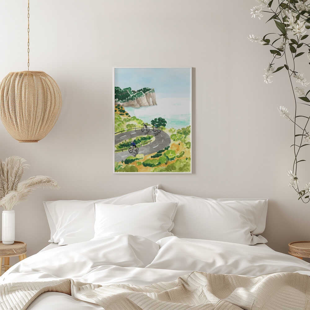 Coastal Cycling Adventure - Stretched Canvas, Poster or Fine Art Print - I Heart Wall Art - Poster Print, Canvas Print or Framed Art Print