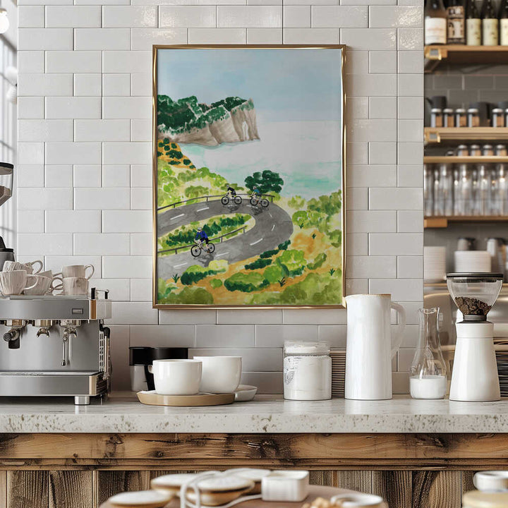 Coastal Cycling Adventure - Stretched Canvas, Poster or Fine Art Print - I Heart Wall Art - Poster Print, Canvas Print or Framed Art Print