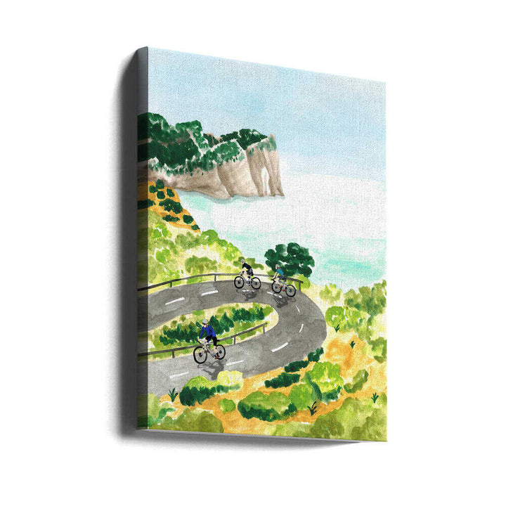 Coastal Cycling Adventure - Stretched Canvas, Poster or Fine Art Print - I Heart Wall Art - Poster Print, Canvas Print or Framed Art Print