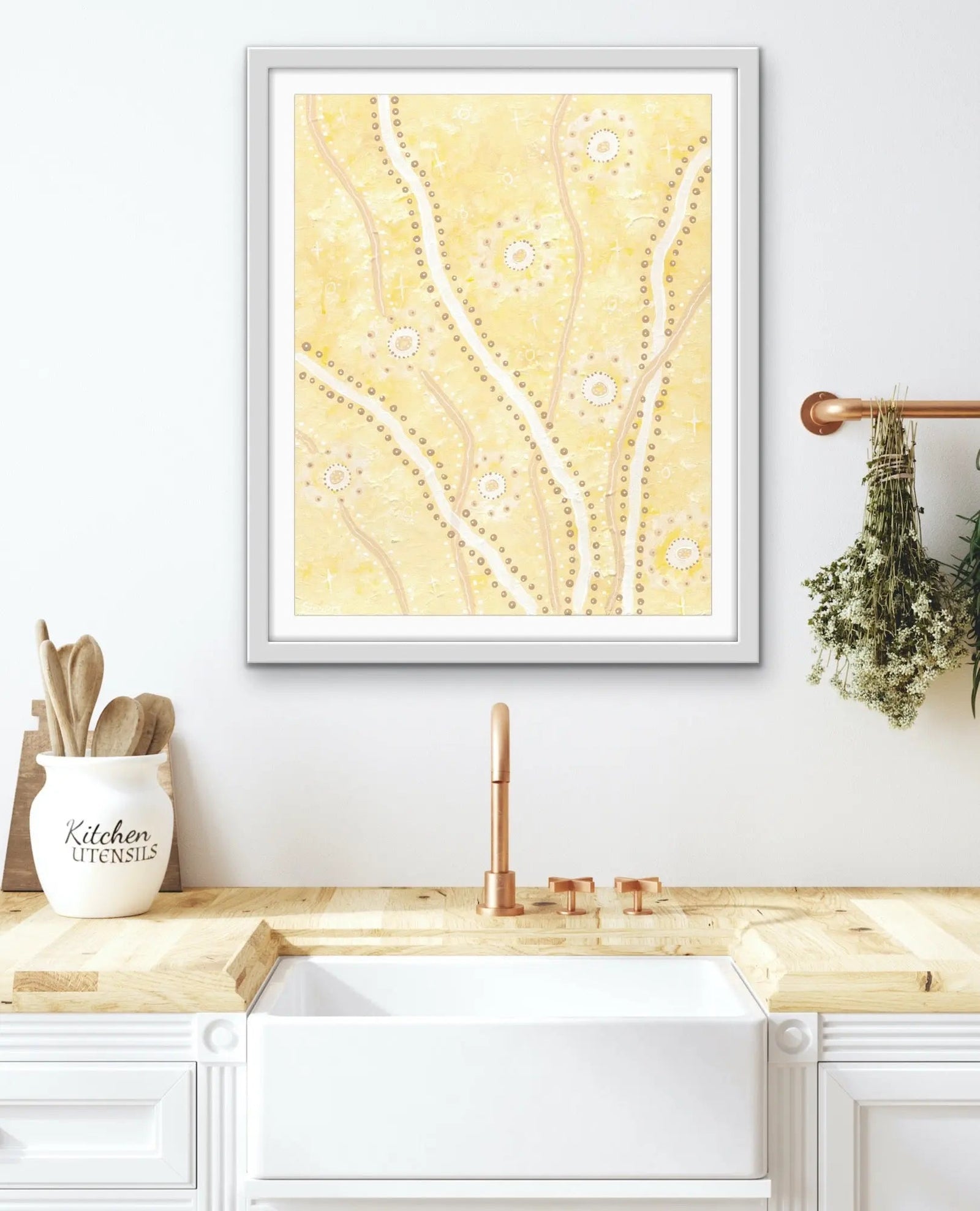 Cockatoo -  Aboriginal Art Print by Holly Stowers - Canvas or Fine Art Print - Dot Painting I Heart Wall Art Australia 