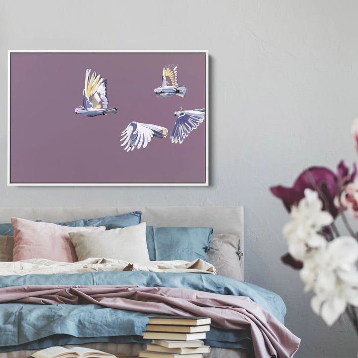 Cockatoo by Lucy Hawkins - Stretched Canvas Print or Framed Fine Art Print - Artwork I Heart Wall Art Australia 