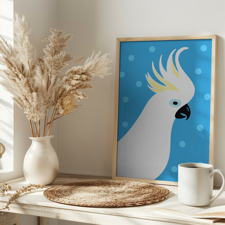 Cockatoo - Stretched Canvas, Poster or Fine Art Print - I Heart Wall Art - Poster Print, Canvas Print or Framed Art Print