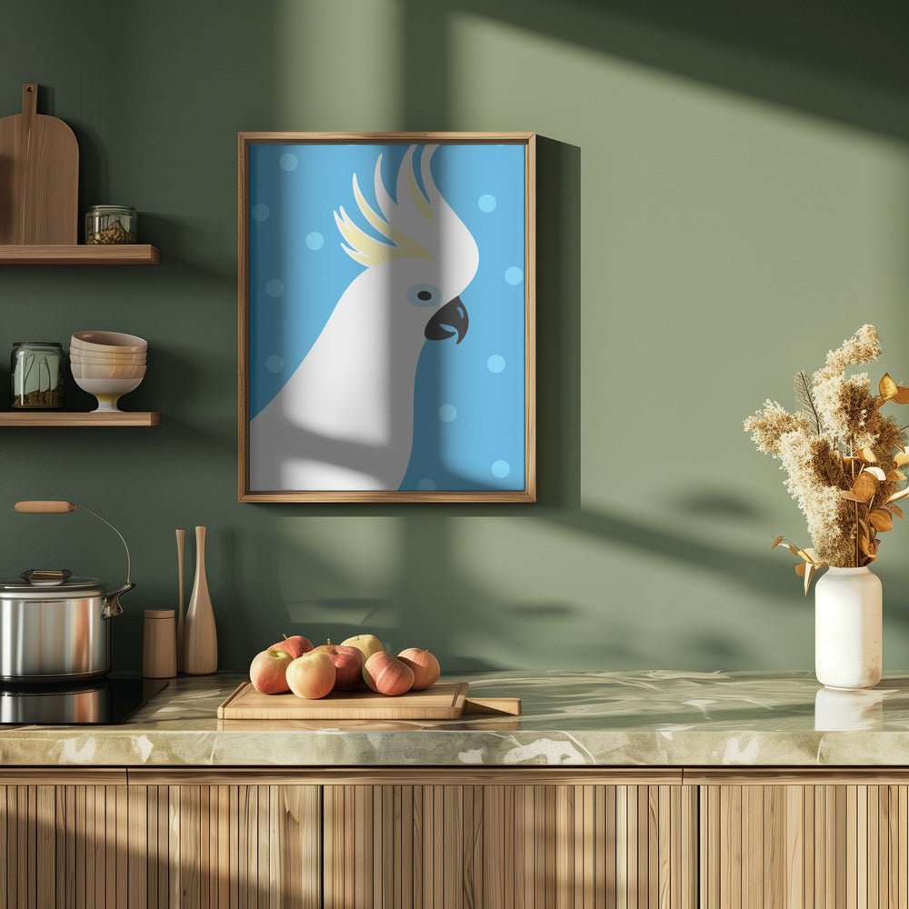 Cockatoo - Stretched Canvas, Poster or Fine Art Print - I Heart Wall Art - Poster Print, Canvas Print or Framed Art Print