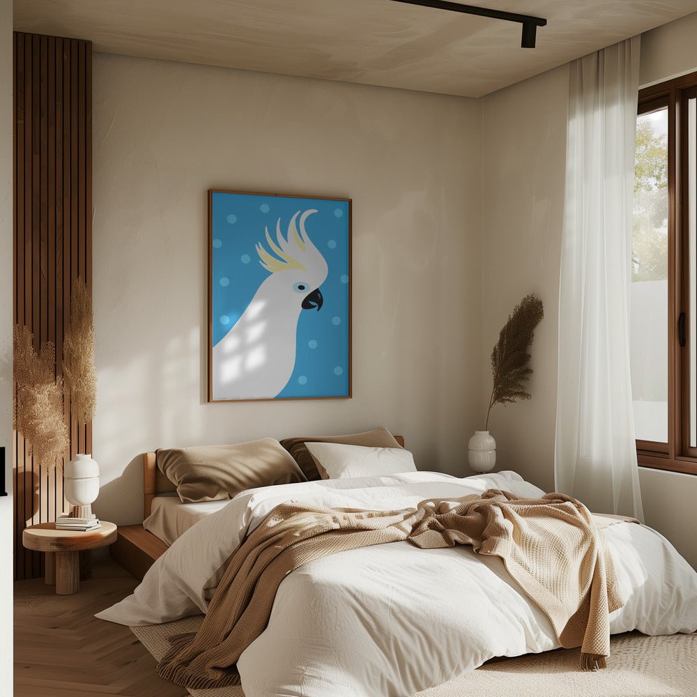 Cockatoo - Stretched Canvas, Poster or Fine Art Print - I Heart Wall Art - Poster Print, Canvas Print or Framed Art Print