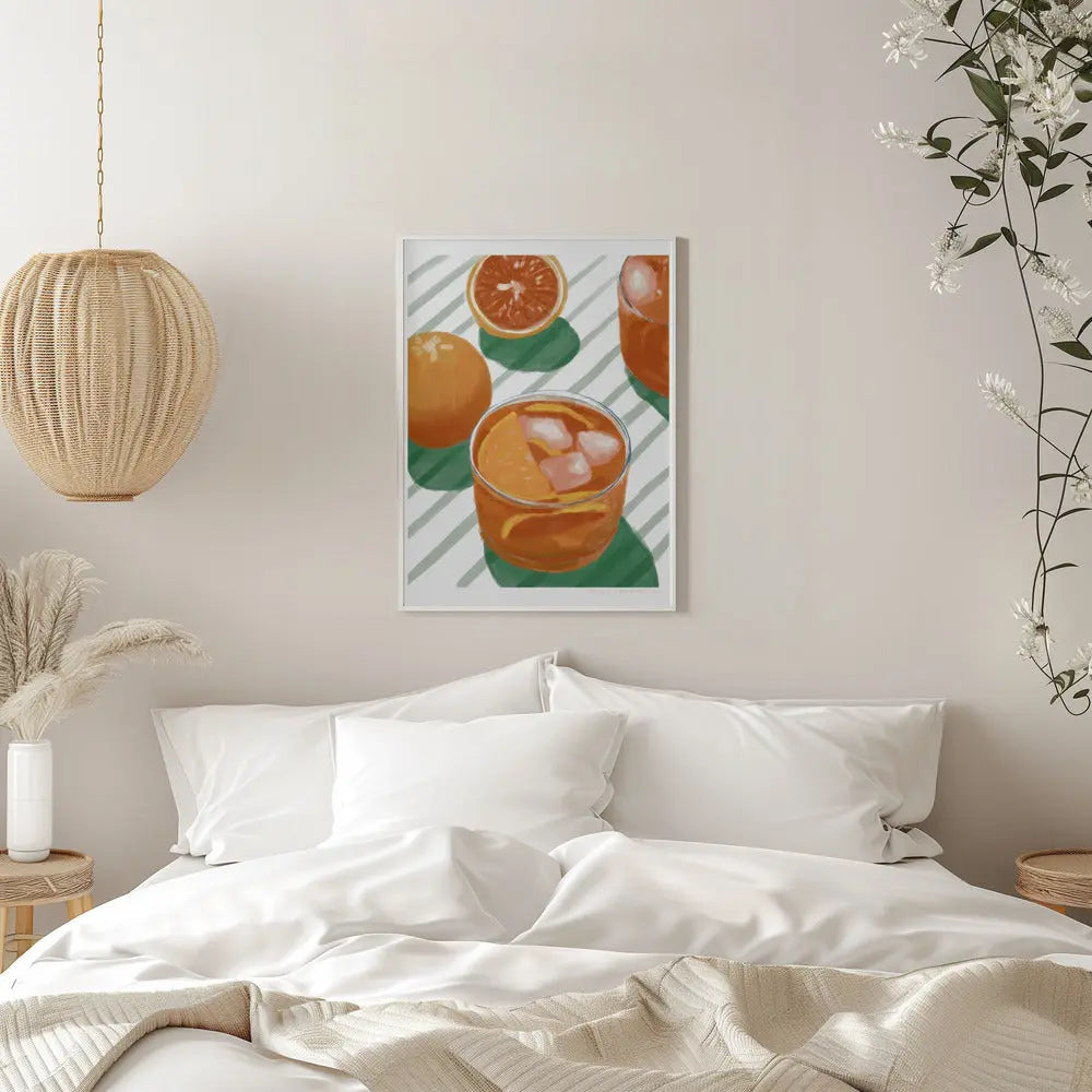 Pandc Cocktailandstripes Copy 2 - Stretched Canvas, Poster or Fine Art Print I Heart Wall Art