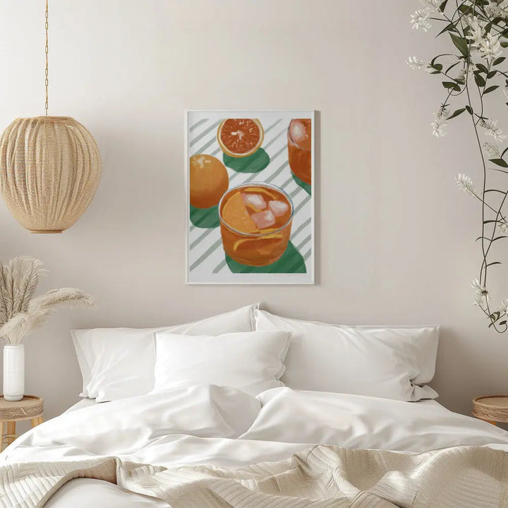 Pandc Cocktailandstripes Copy 2 - Stretched Canvas, Poster or Fine Art Print I Heart Wall Art