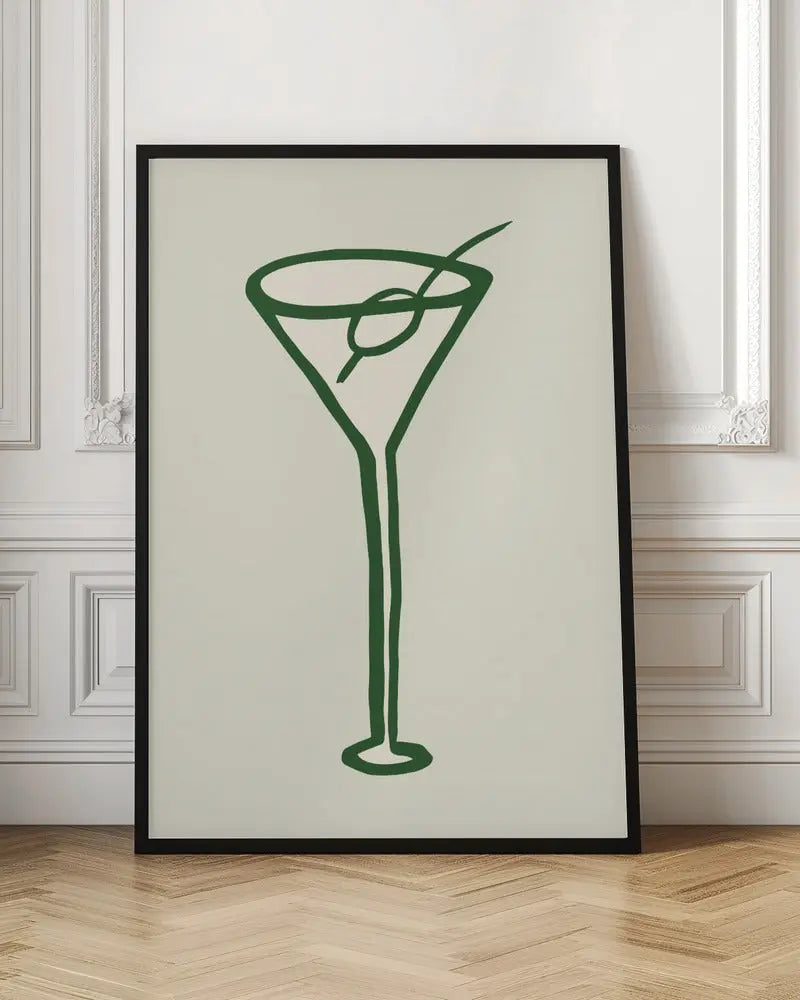 Cocktail Green - Stretched Canvas, Poster or Fine Art Print I Heart Wall Art