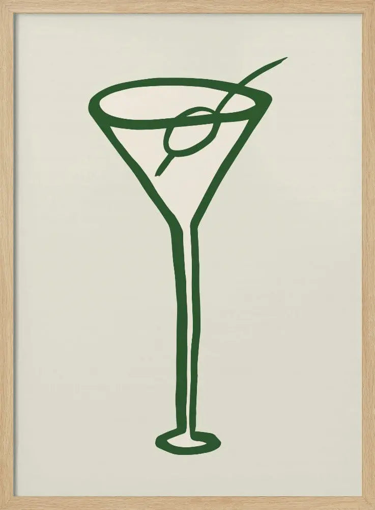 Cocktail Green - Stretched Canvas, Poster or Fine Art Print I Heart Wall Art