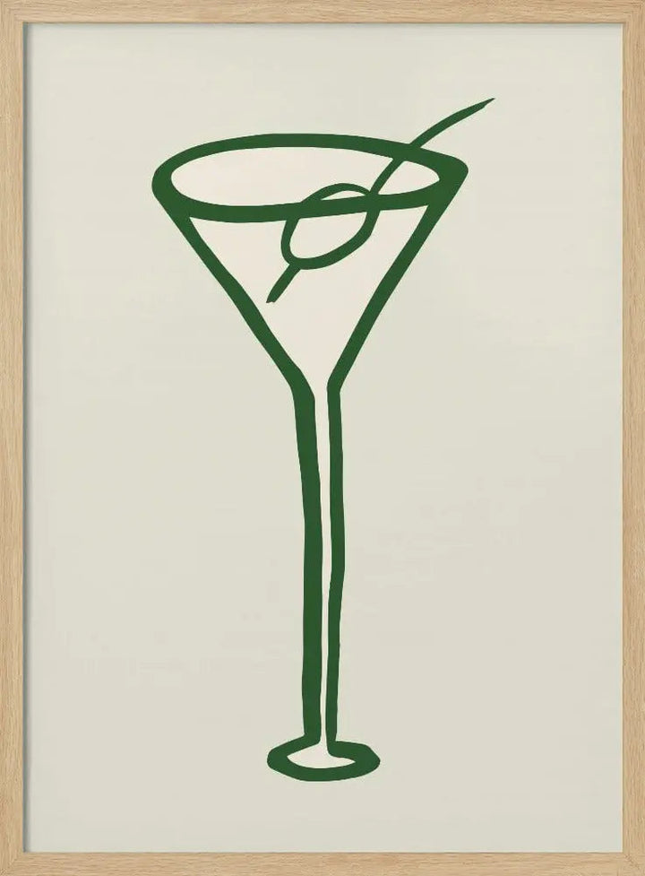 Cocktail Green - Stretched Canvas, Poster or Fine Art Print I Heart Wall Art
