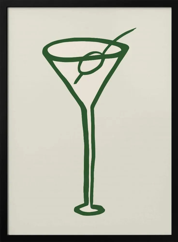 Cocktail Green - Stretched Canvas, Poster or Fine Art Print I Heart Wall Art