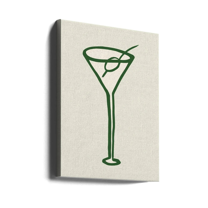 Cocktail Green - Stretched Canvas, Poster or Fine Art Print I Heart Wall Art