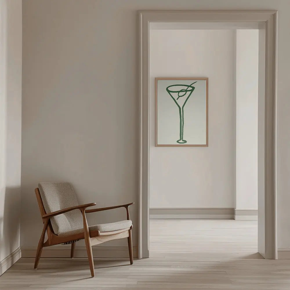 Cocktail Green - Stretched Canvas, Poster or Fine Art Print I Heart Wall Art