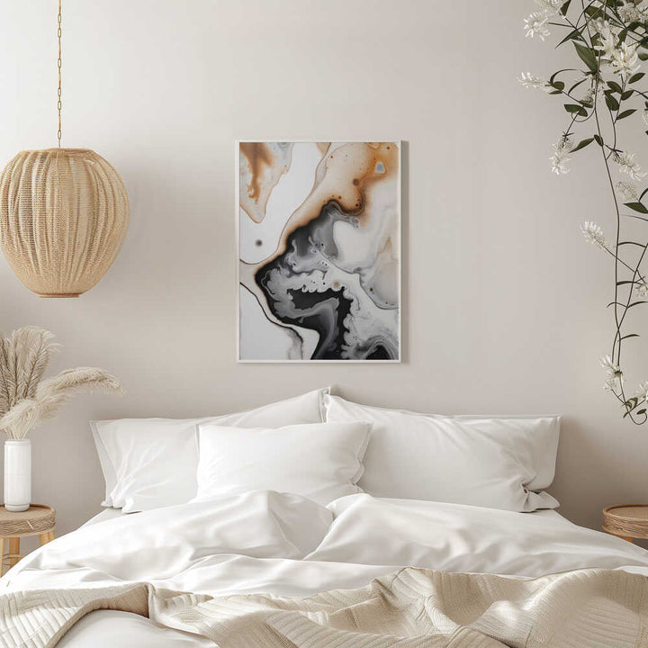 Coffee Cream Marble - Stretched Canvas, Poster or Fine Art Print - I Heart Wall Art - Poster Print, Canvas Print or Framed Art Print