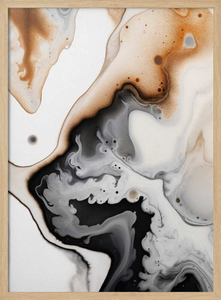 Coffee Cream Marble - Stretched Canvas, Poster or Fine Art Print - I Heart Wall Art - Poster Print, Canvas Print or Framed Art Print