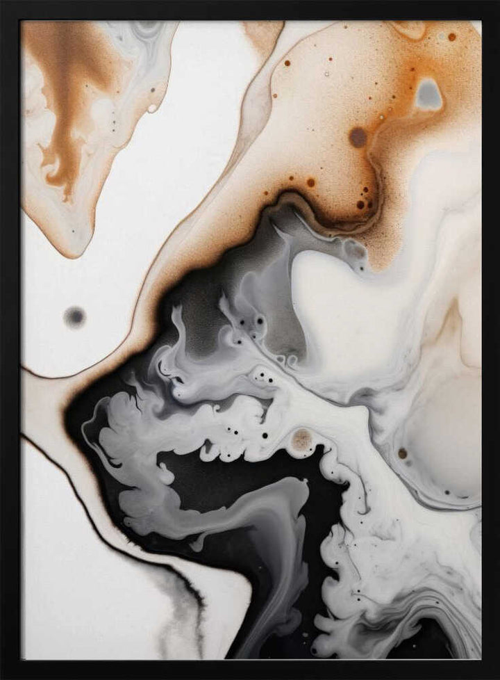 Coffee Cream Marble - Stretched Canvas, Poster or Fine Art Print - I Heart Wall Art - Poster Print, Canvas Print or Framed Art Print