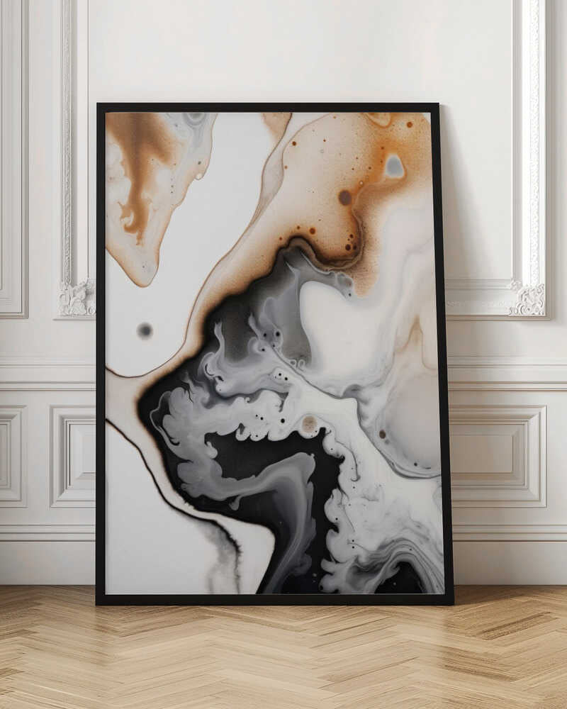 Coffee Cream Marble - Stretched Canvas, Poster or Fine Art Print - I Heart Wall Art - Poster Print, Canvas Print or Framed Art Print