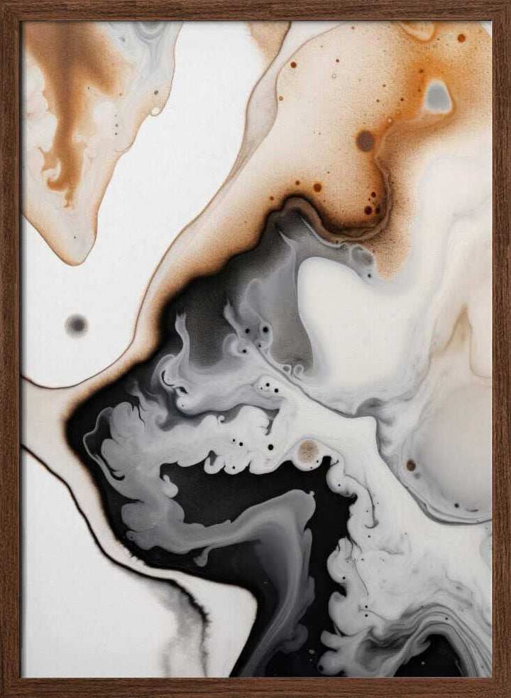 Coffee Cream Marble - Stretched Canvas, Poster or Fine Art Print - I Heart Wall Art - Poster Print, Canvas Print or Framed Art Print