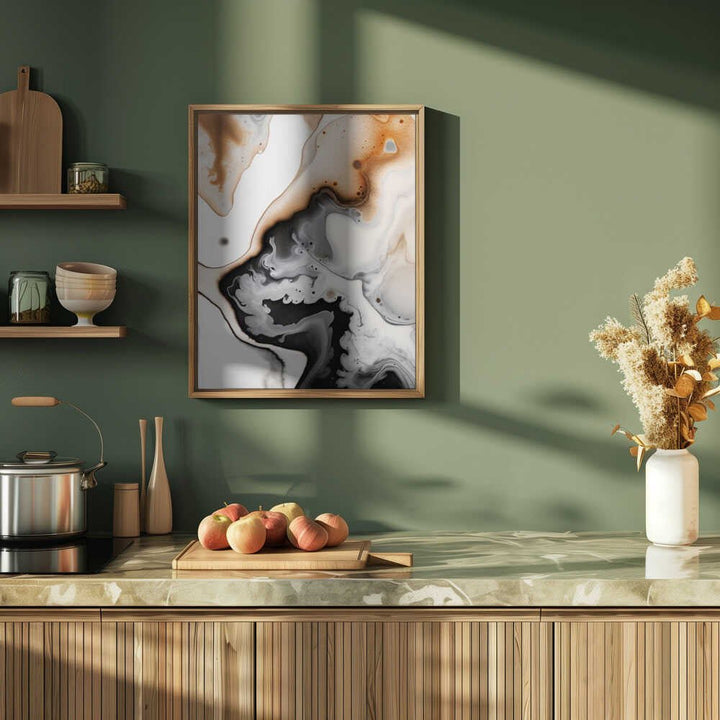 Coffee Cream Marble - Stretched Canvas, Poster or Fine Art Print - I Heart Wall Art - Poster Print, Canvas Print or Framed Art Print