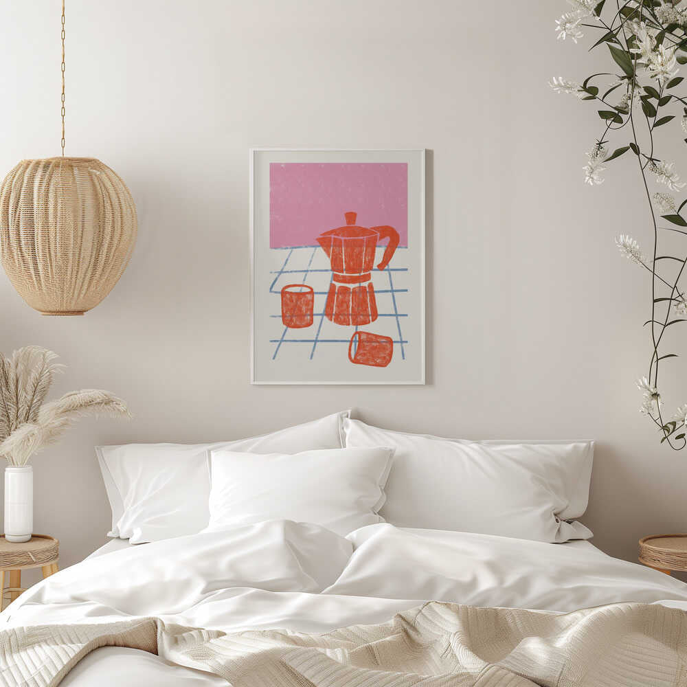 COFFEE TIME - Stretched Canvas, Poster or Fine Art Print - I Heart Wall Art - Poster Print, Canvas Print or Framed Art Print