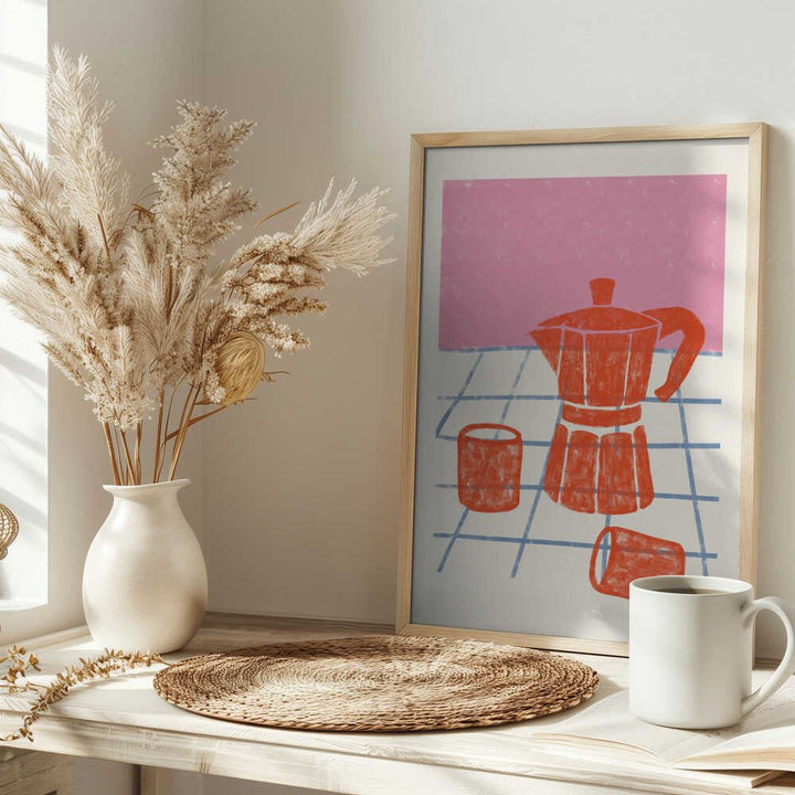 COFFEE TIME - Stretched Canvas, Poster or Fine Art Print - I Heart Wall Art - Poster Print, Canvas Print or Framed Art Print