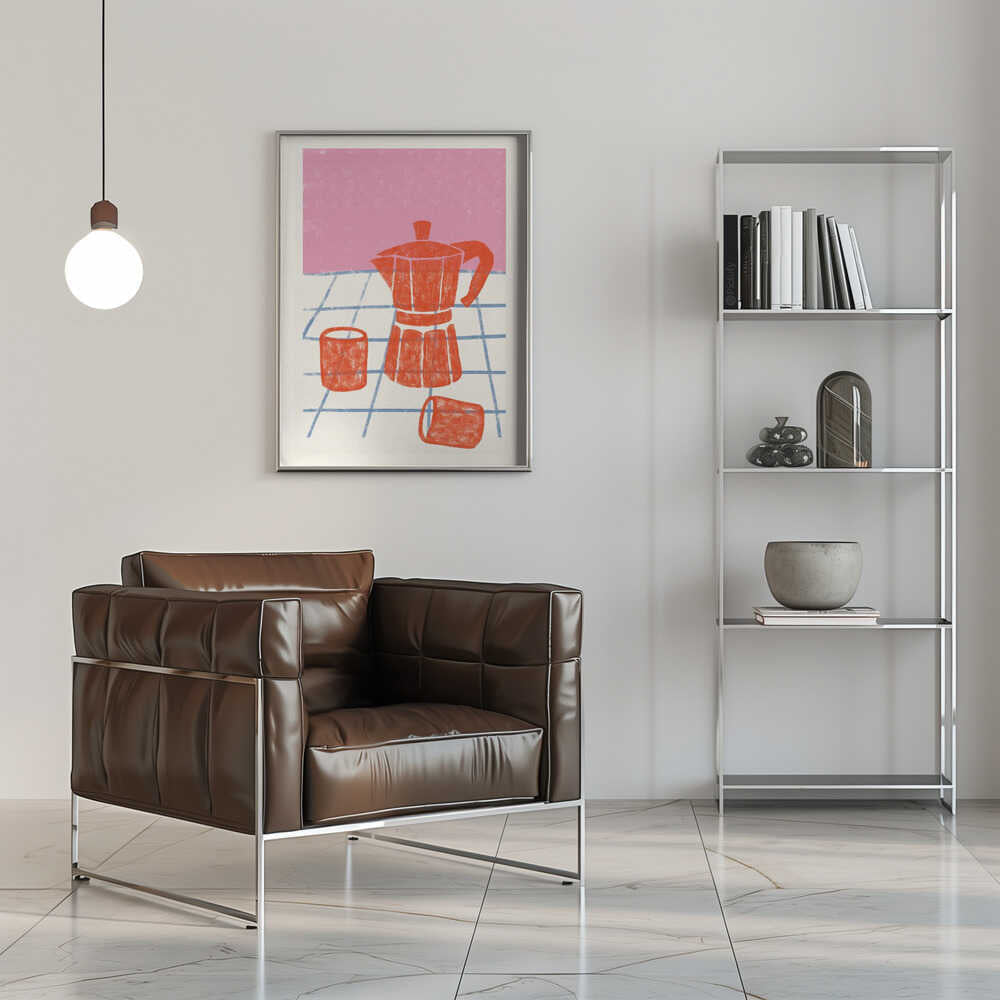 COFFEE TIME - Stretched Canvas, Poster or Fine Art Print - I Heart Wall Art - Poster Print, Canvas Print or Framed Art Print
