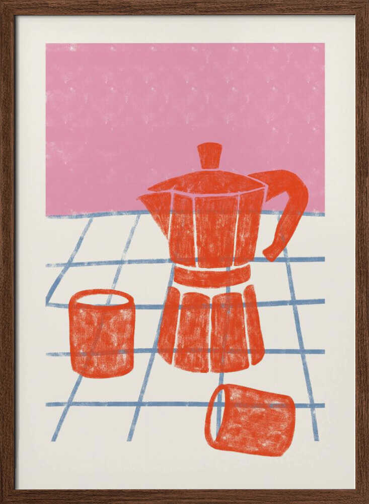 COFFEE TIME - Stretched Canvas, Poster or Fine Art Print - I Heart Wall Art - Poster Print, Canvas Print or Framed Art Print