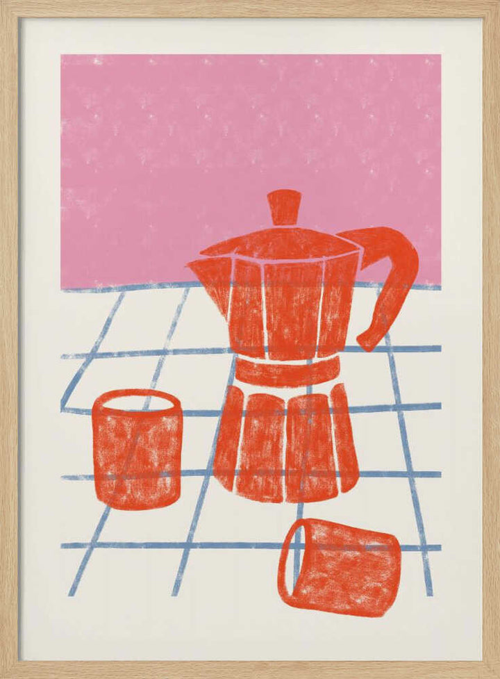 COFFEE TIME - Stretched Canvas, Poster or Fine Art Print - I Heart Wall Art - Poster Print, Canvas Print or Framed Art Print
