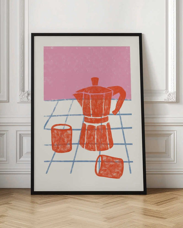 COFFEE TIME - Stretched Canvas, Poster or Fine Art Print - I Heart Wall Art - Poster Print, Canvas Print or Framed Art Print