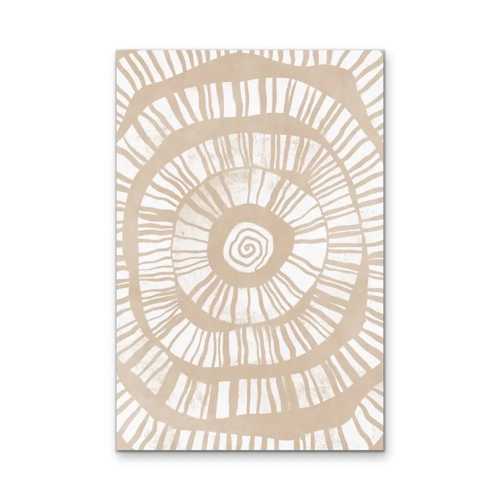 Coil -  Neutral and White Contemporary Geometric Shape Artwork Collection - Ola Collection - I Heart Wall Art