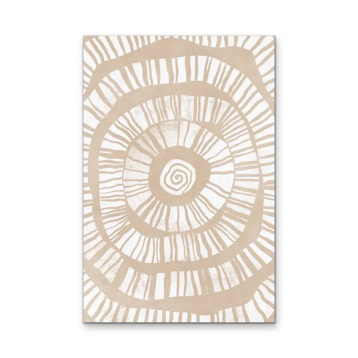 Coil -  Neutral and White Contemporary Geometric Shape Artwork Collection - Ola Collection - I Heart Wall Art