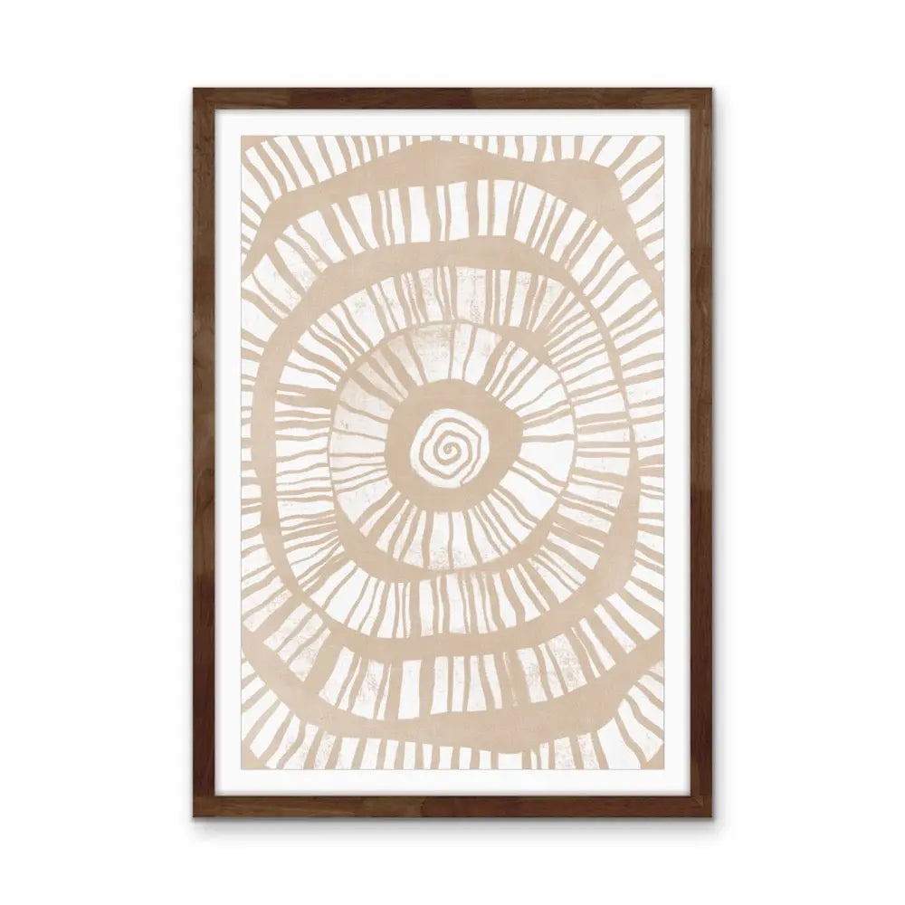 Coil -  Neutral and White Contemporary Geometric Shape Artwork Collection - Ola Collection - I Heart Wall Art