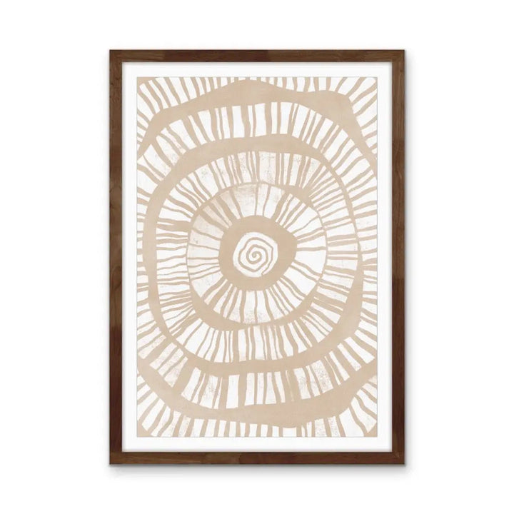 Coil -  Neutral and White Contemporary Geometric Shape Artwork Collection - Ola Collection - I Heart Wall Art