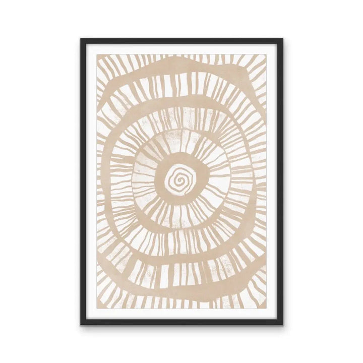 Coil -  Neutral and White Contemporary Geometric Shape Artwork Collection - Ola Collection - I Heart Wall Art