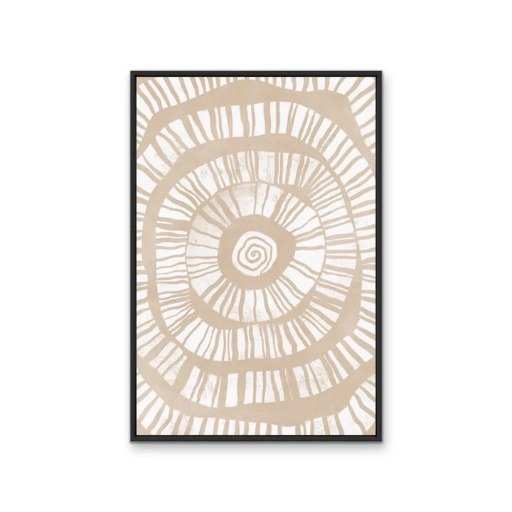 Coil -  Neutral and White Contemporary Geometric Shape Artwork Collection - Ola Collection - I Heart Wall Art