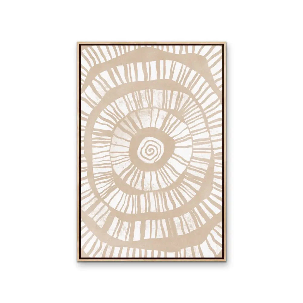 Coil -  Neutral and White Contemporary Geometric Shape Artwork Collection - Ola Collection - I Heart Wall Art