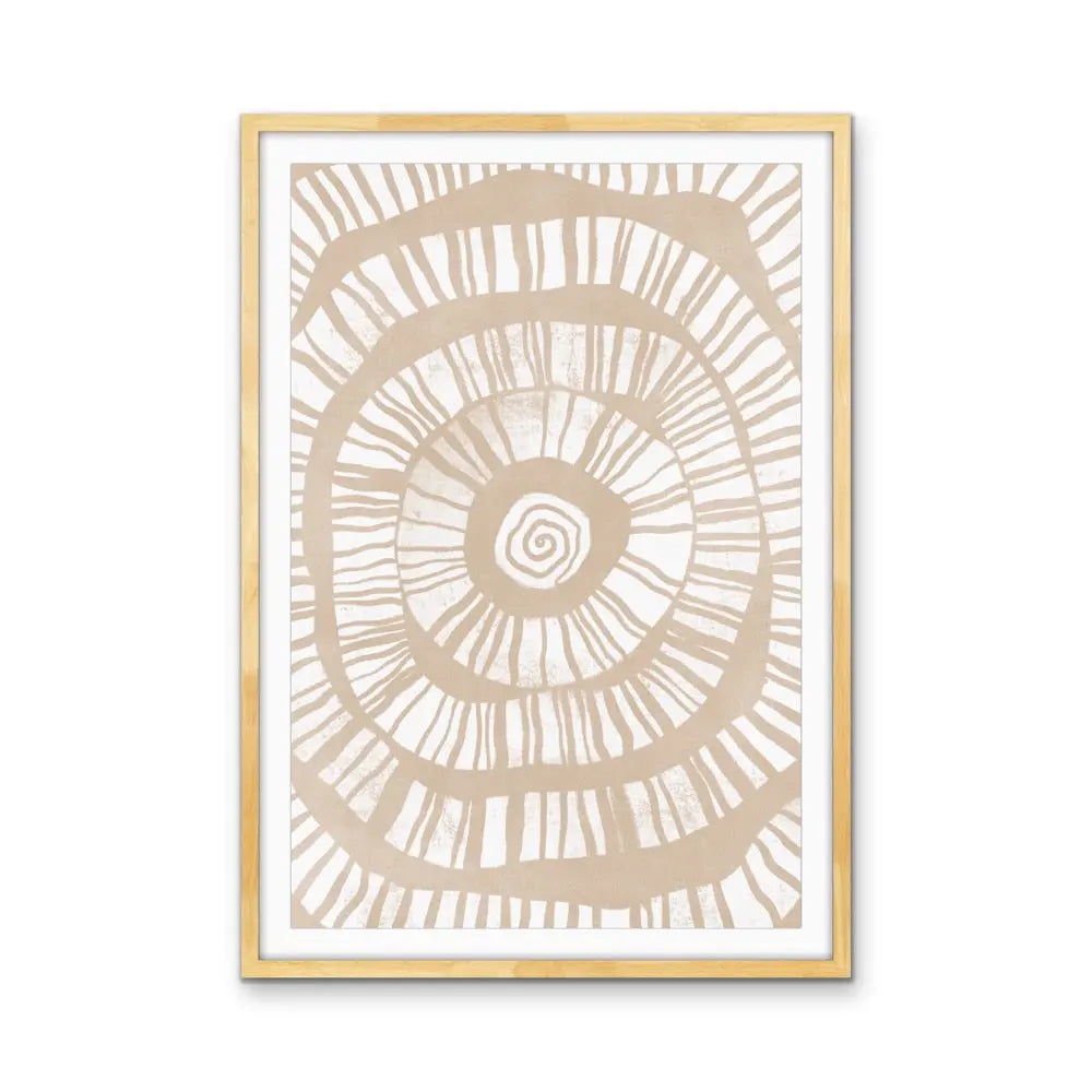 Coil -  Neutral and White Contemporary Geometric Shape Artwork Collection - Ola Collection - I Heart Wall Art