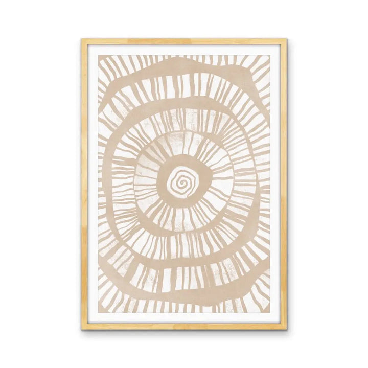 Coil -  Neutral and White Contemporary Geometric Shape Artwork Collection - Ola Collection - I Heart Wall Art