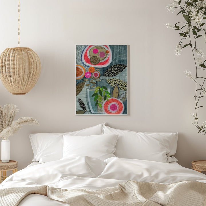 Collage Bloom - Stretched Canvas, Poster or Fine Art Print - I Heart Wall Art - Poster Print, Canvas Print or Framed Art Print