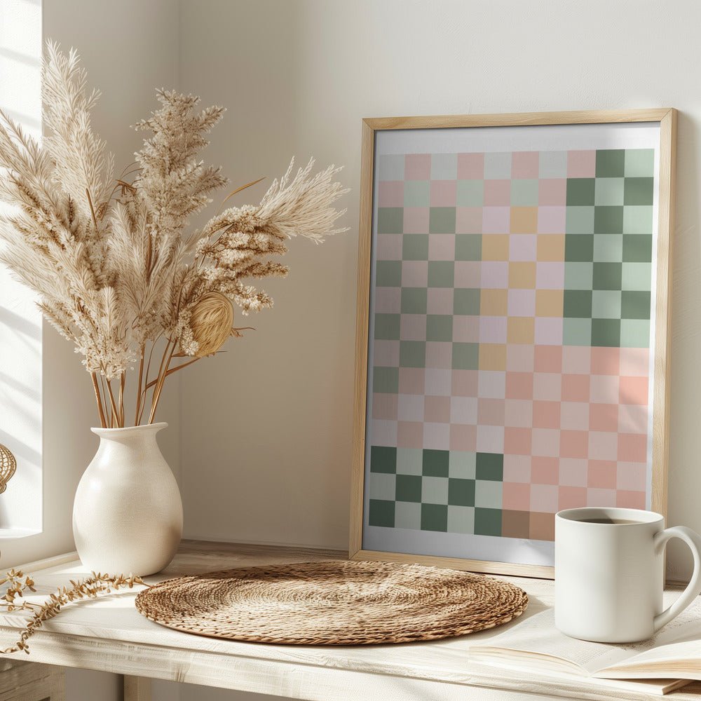 Color Grid Harmony - Stretched Canvas, Poster or Fine Art Print - I Heart Wall Art - Poster Print, Canvas Print or Framed Art Print