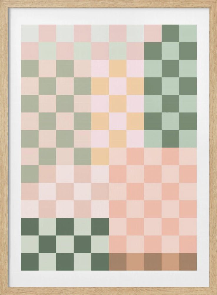Color Grid Harmony - Stretched Canvas, Poster or Fine Art Print - I Heart Wall Art - Poster Print, Canvas Print or Framed Art Print