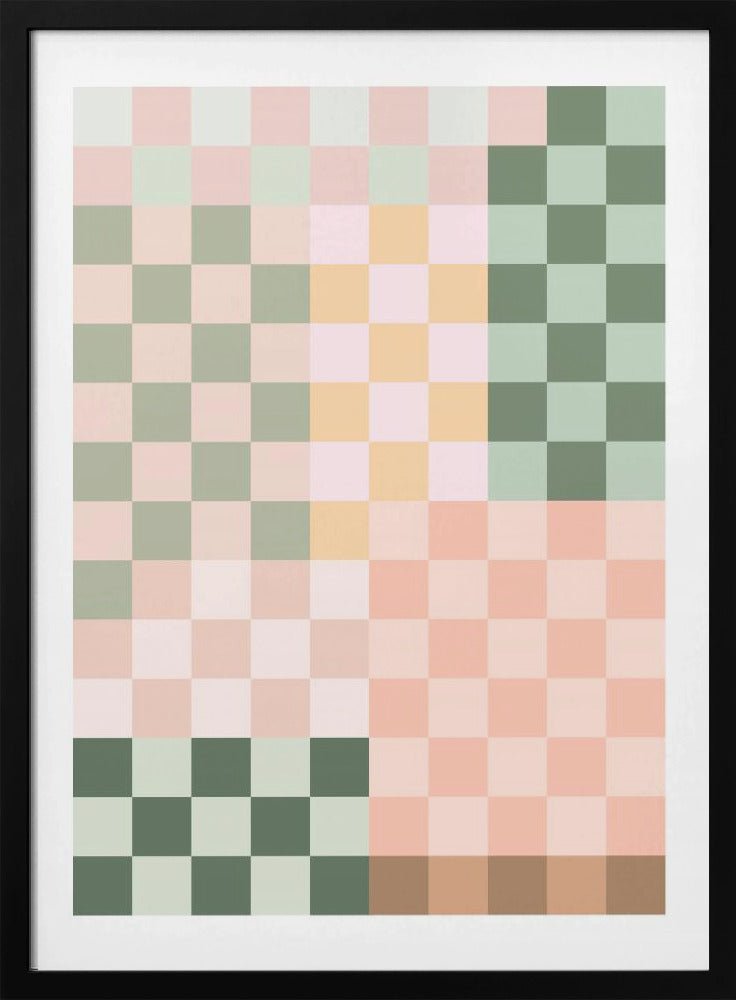 Color Grid Harmony - Stretched Canvas, Poster or Fine Art Print - I Heart Wall Art - Poster Print, Canvas Print or Framed Art Print