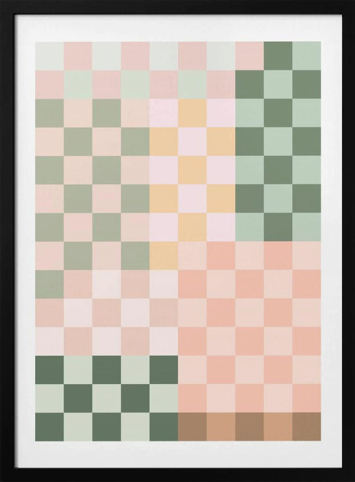 Color Grid Harmony - Stretched Canvas, Poster or Fine Art Print - I Heart Wall Art - Poster Print, Canvas Print or Framed Art Print