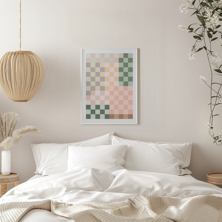 Color Grid Harmony - Stretched Canvas, Poster or Fine Art Print - I Heart Wall Art - Poster Print, Canvas Print or Framed Art Print