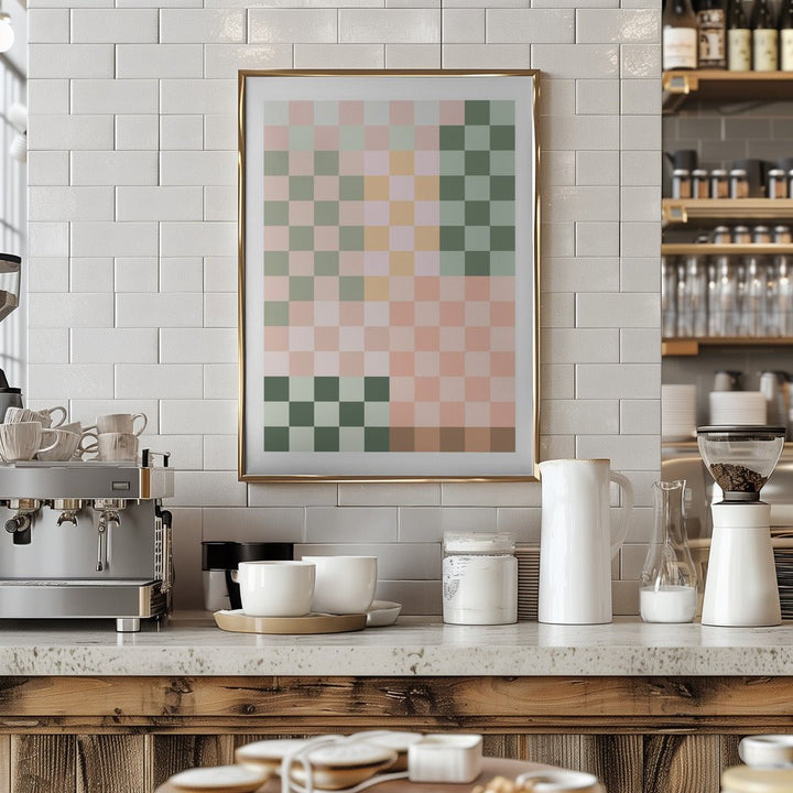 Color Grid Harmony - Stretched Canvas, Poster or Fine Art Print - I Heart Wall Art - Poster Print, Canvas Print or Framed Art Print