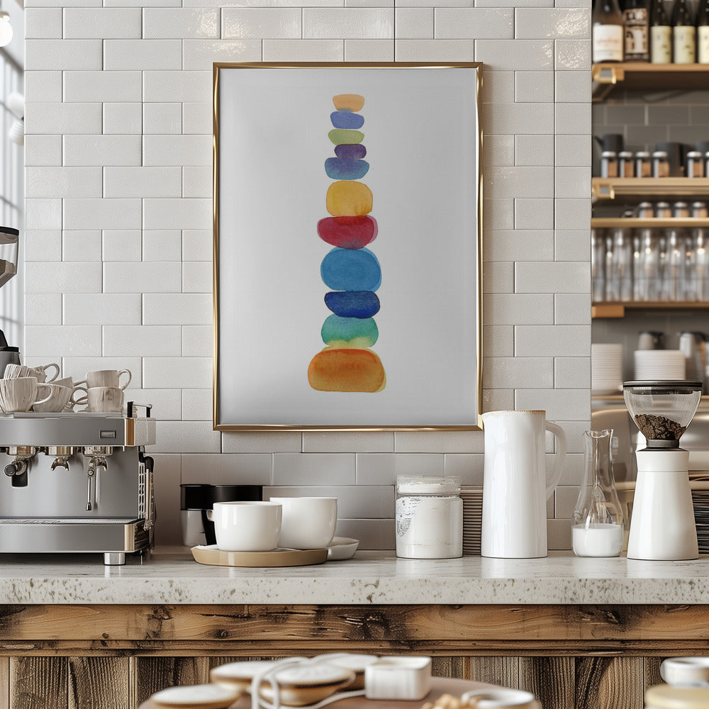 Color Tower - Stretched Canvas, Poster or Fine Art Print I Heart Wall Art